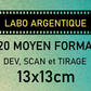 DEV + SCAN + TIRAGE - 120 Moyen format - 13x13cm