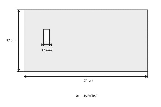 Grille de piquage XL universel - pied presseur 17mm