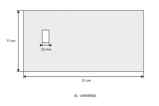 Grille de piquage XL universel - pied presseur 22mm